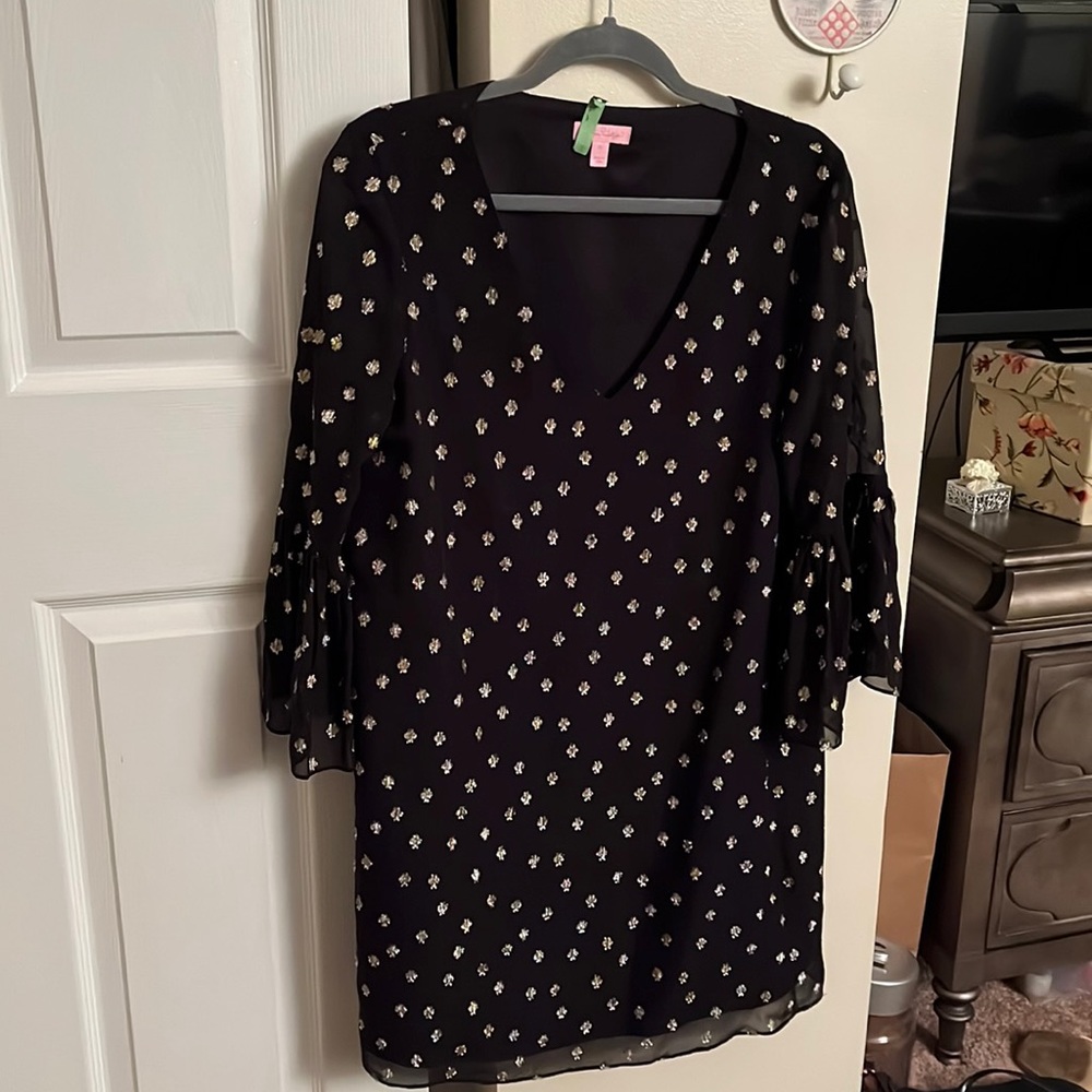 Lilly Pulitzer metallic shift dress